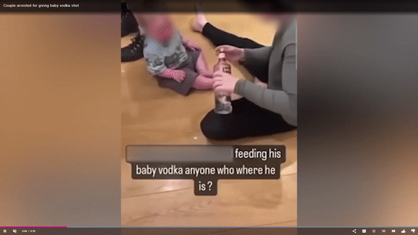 [영상] 한살배기에 '보드카 원샷'…정신나간 엄마