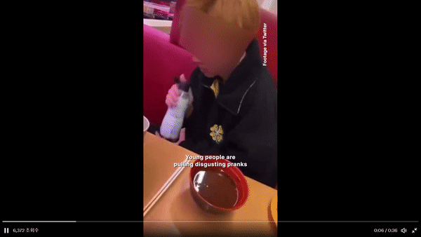 [영상] 초밥에 침 묻히고 '활짝' 웃음… 위생 테러에 日'발칵'