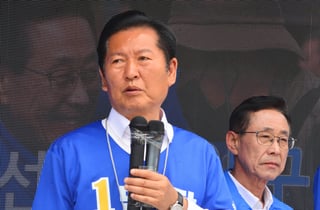 민주당 정청래 "이재명 대통령 잘한다고 생각하면 1번 찍어달라" 호소