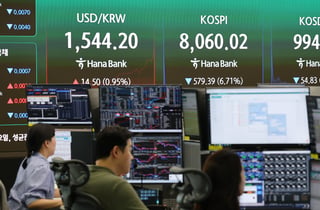 [티타임]8000선 위협 코스피, 8150선 등락…환율 1543.50원