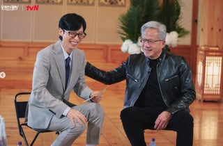 "어제 못간 3차 노래방"…젠슨 황, '유퀴즈' 유재석 만나 춤으로 달랬다?