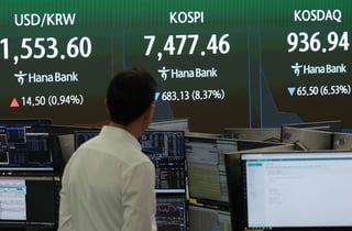 코스피·코스닥 동시 폭락…블랙먼데이 '거래 중단'(상보)