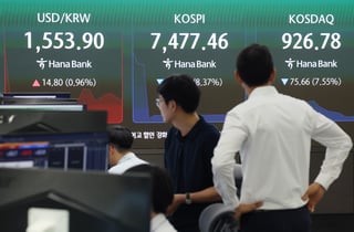 [티타임]급락 코스피, 낙폭 줄였지만…외국인 1.2조 던졌다