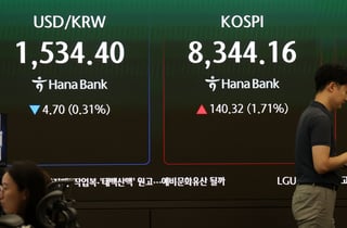 4% 반등 코스피 8500선 회복, 삼성전자 8% 급등…환율 1534.30원