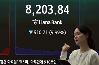 하루 910포인트 폭락 코스피…중요해진 투자자 '리스크 관리'
