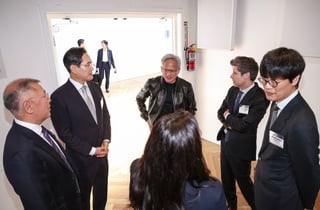 이재용·정의선·이해진, 미국 엔비디아 본사서 젠슨 황 만났다