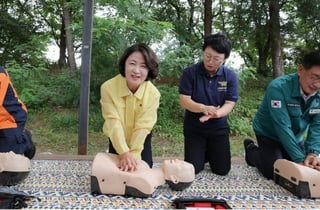 [동정]추미애 경기지사, 광탄리유원지 찾아 수난사고 대응 점검