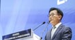 한국산업은행이 13일 국민성장펀드 정책성펀드 2차 자펀드 위탁운용사 7개사를 최종 선정했다. 사진은 박상진 한국산업은행 회장이 지난 5월18일 서울 여의도 산업은행 IR센터에서 열린 국민성장펀드 성과점검 및 발전방향 세미나에서 인사말을 하는 모습. /사진=뉴시스