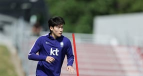 한국 축구 국가대표팀 막내 배준호(23‧스토크)가 체코와의 조별리그 1차전을 앞두고 진행된 마지막 전술 훈련도 함께 하지 못했다. 사진은 배준호가 지난달 21일(현지시각) 미국 유타주 솔트레이크시티 유트사커필드에서 2026 국제축구연맹(FIFA) 북중미 월드컵 대비 훈련을 한 모습. /사진=뉴시스(대한축구협회 제공)