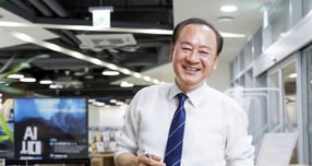 유동균 마포구청장이 6일 '민선 9기' 마포구 비전 기자설명회를 열고 향후 4년의 비전과 주요 공약을 발표했다./사진=마포구 제공