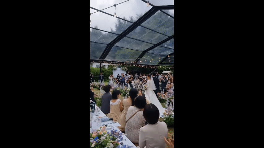 [영상]"많이 축하해주세요"… 장나라 결혼, 순백의 웨딩드레스