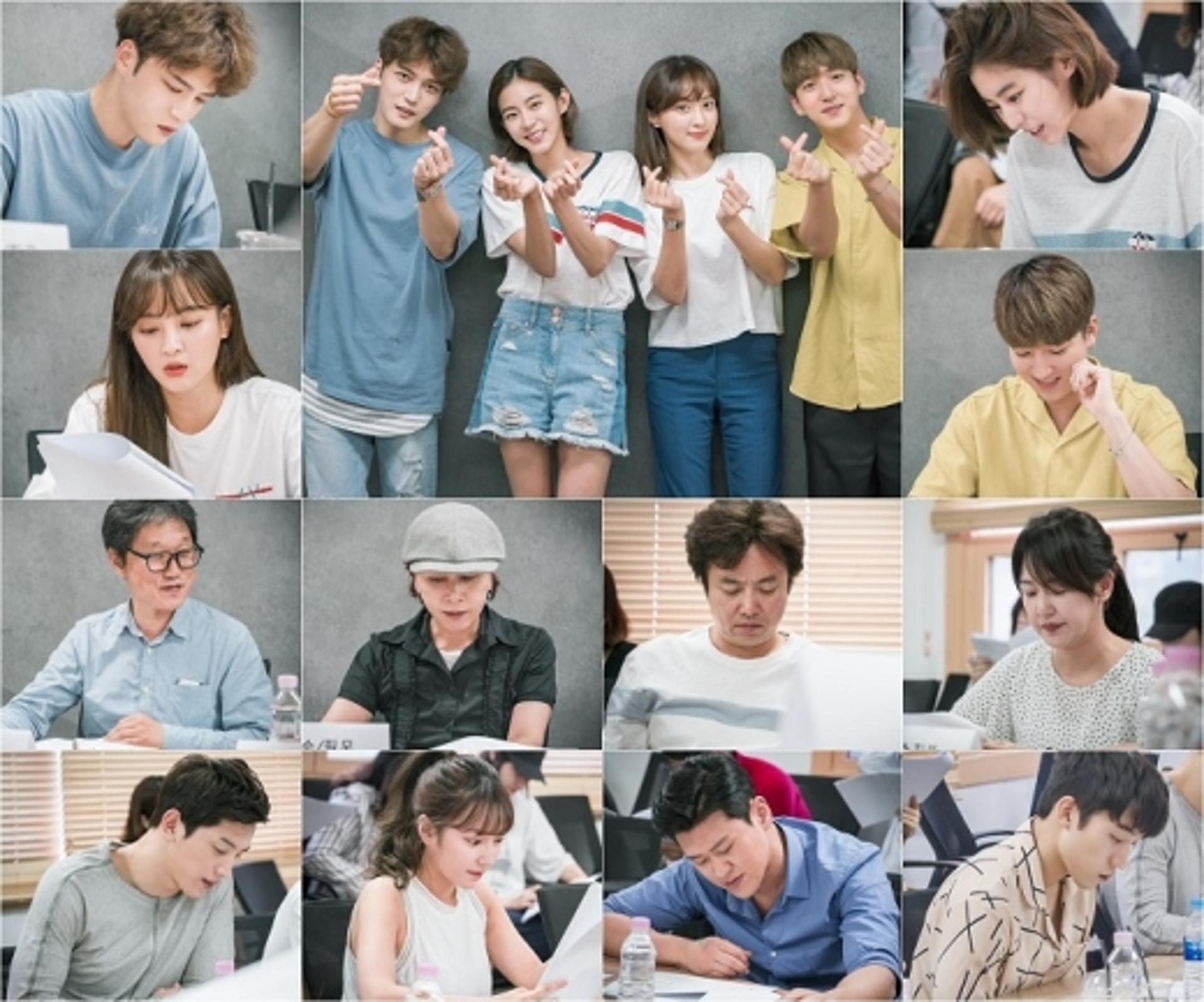 '맨홀' 김재중·유이·정혜성·바로, 대본리딩 현장… "병맛美를 기대해"