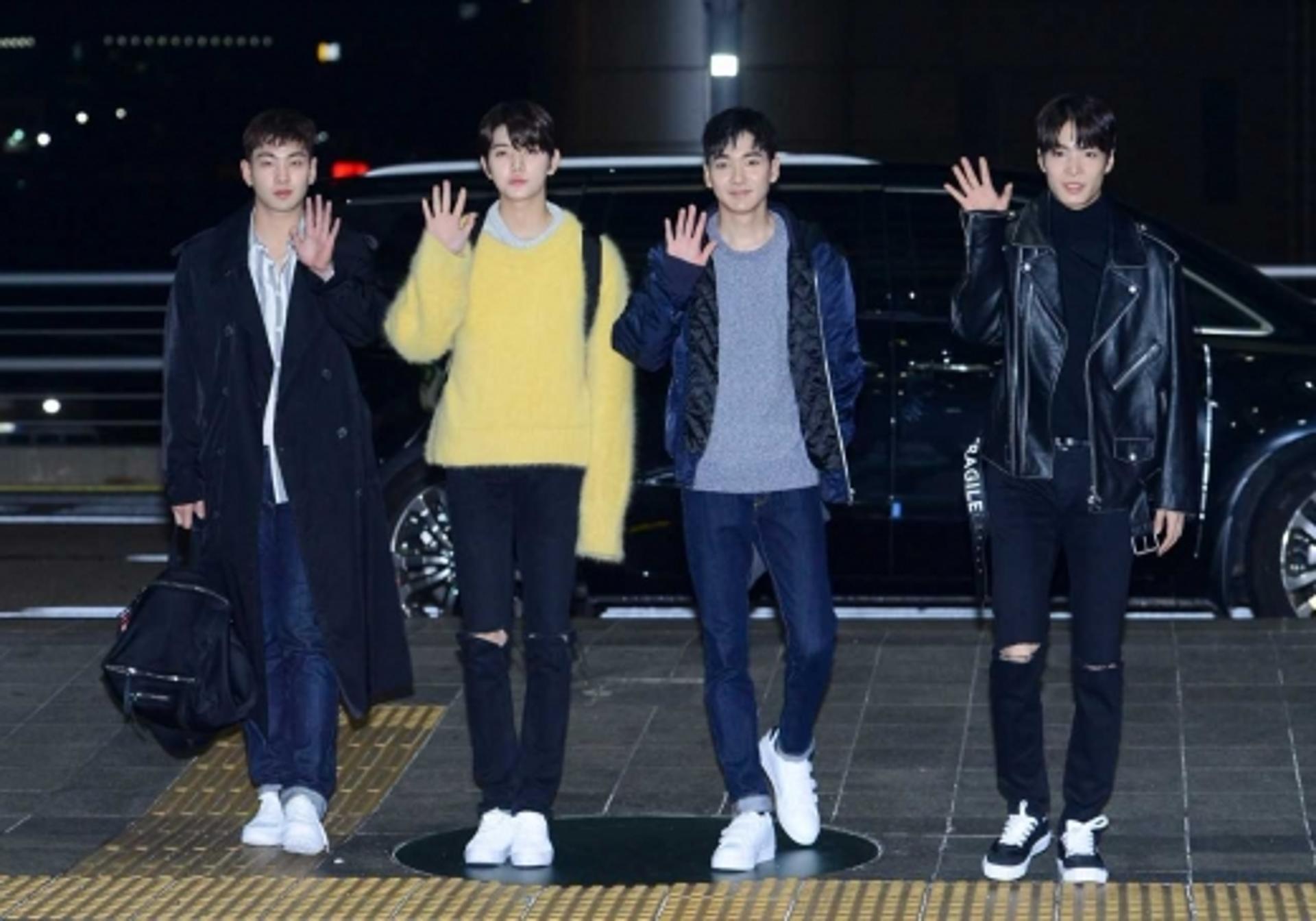 [★공항패션] 뉴이스트W, 시크한 블랙 스타일링… "일상이 화보"