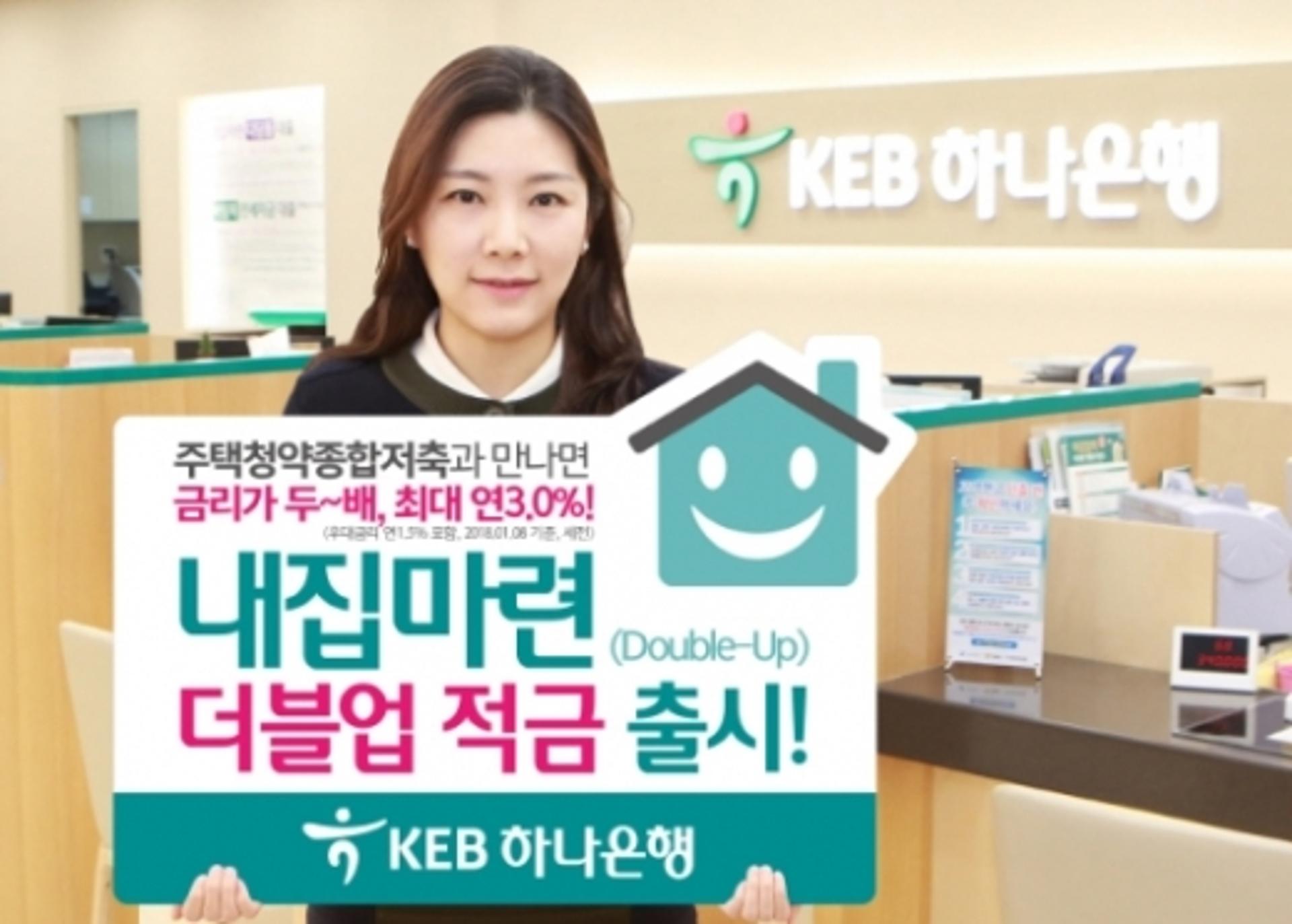 KEB하나은행, 최대 연 3.0% '내집마련 더블업 적금' 판매