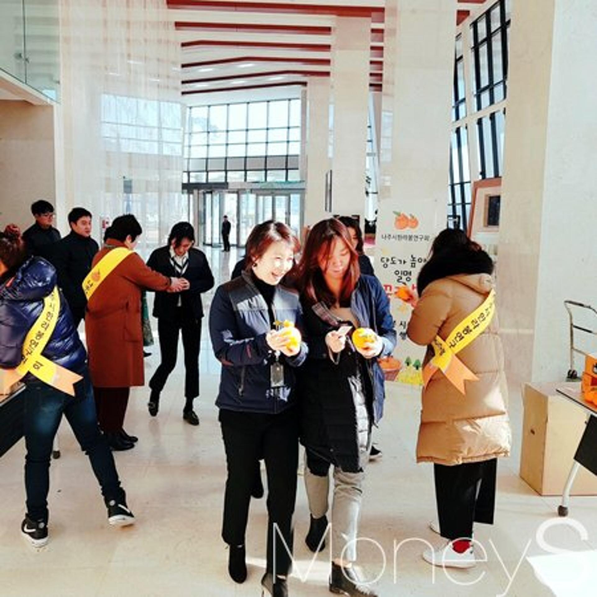 나주시, 혁신도시 이전기관서 한라봉 시식 판촉행사 개최