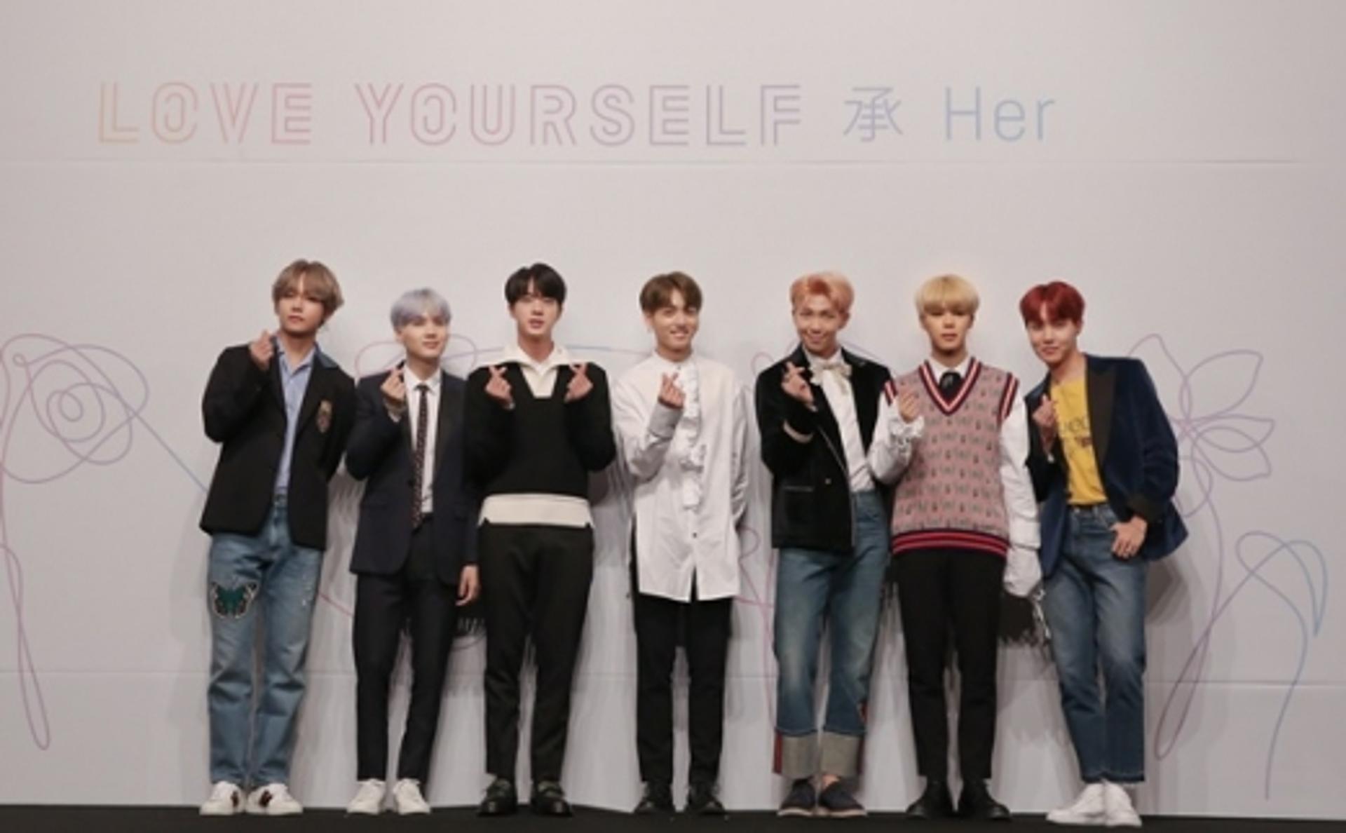 방탄 158만장 돌파, 'Her' 앨범 판매량 자체 최고… "가온차트 사상 최다"