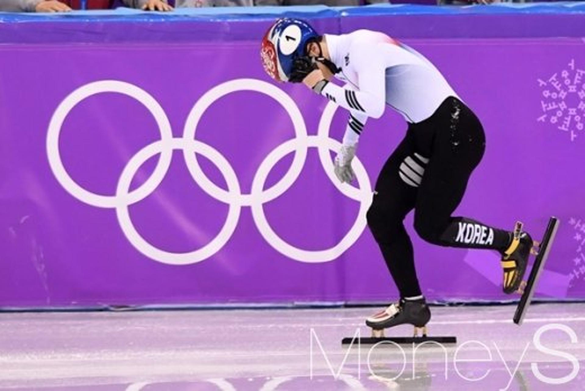 [머니S포토] 서이라 남자 쇼트트랙 500m 준준결승 탈락