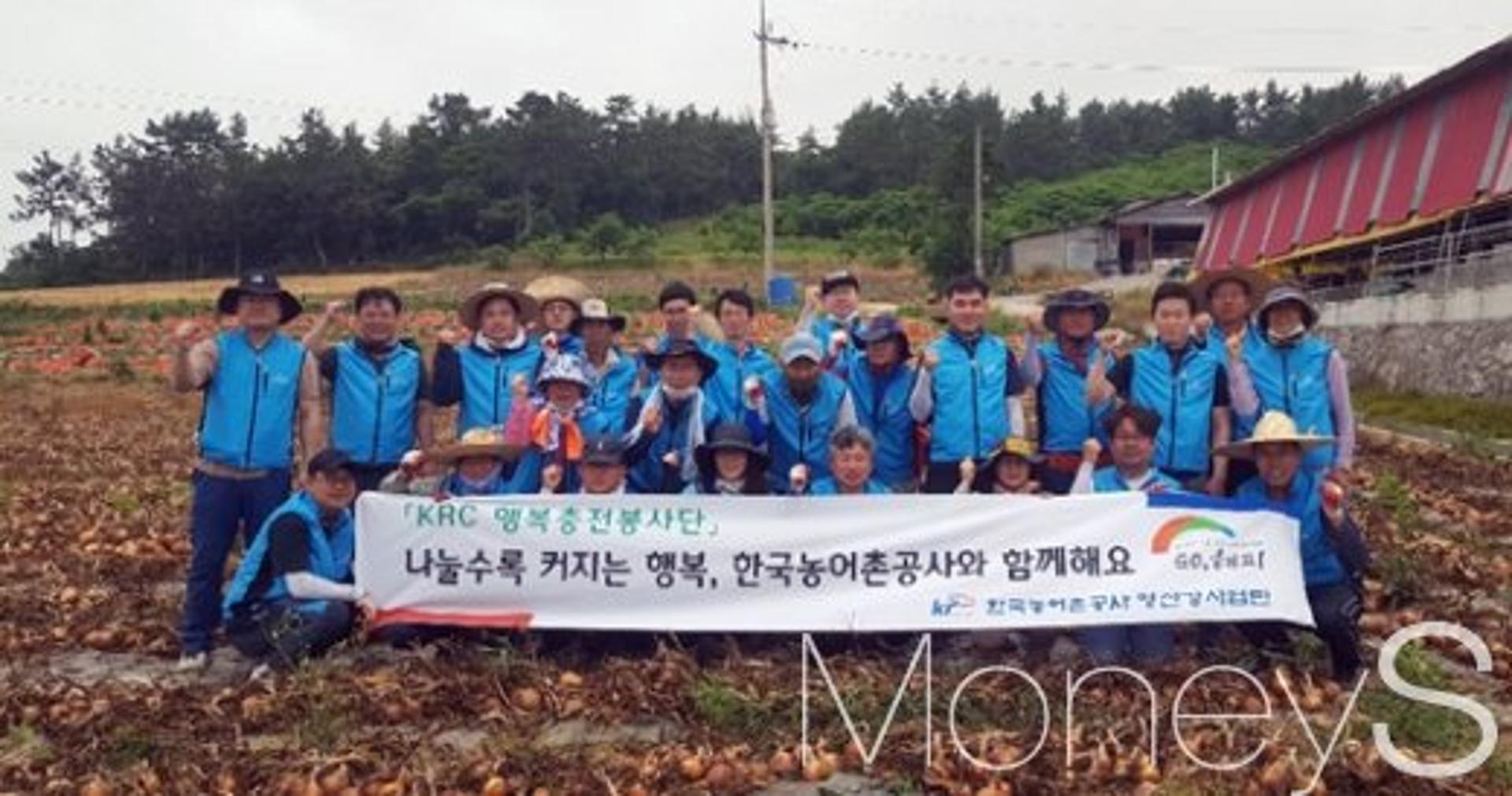 농어촌공사 영산강 사업단, 농촌일손 돕기에 구슬땀