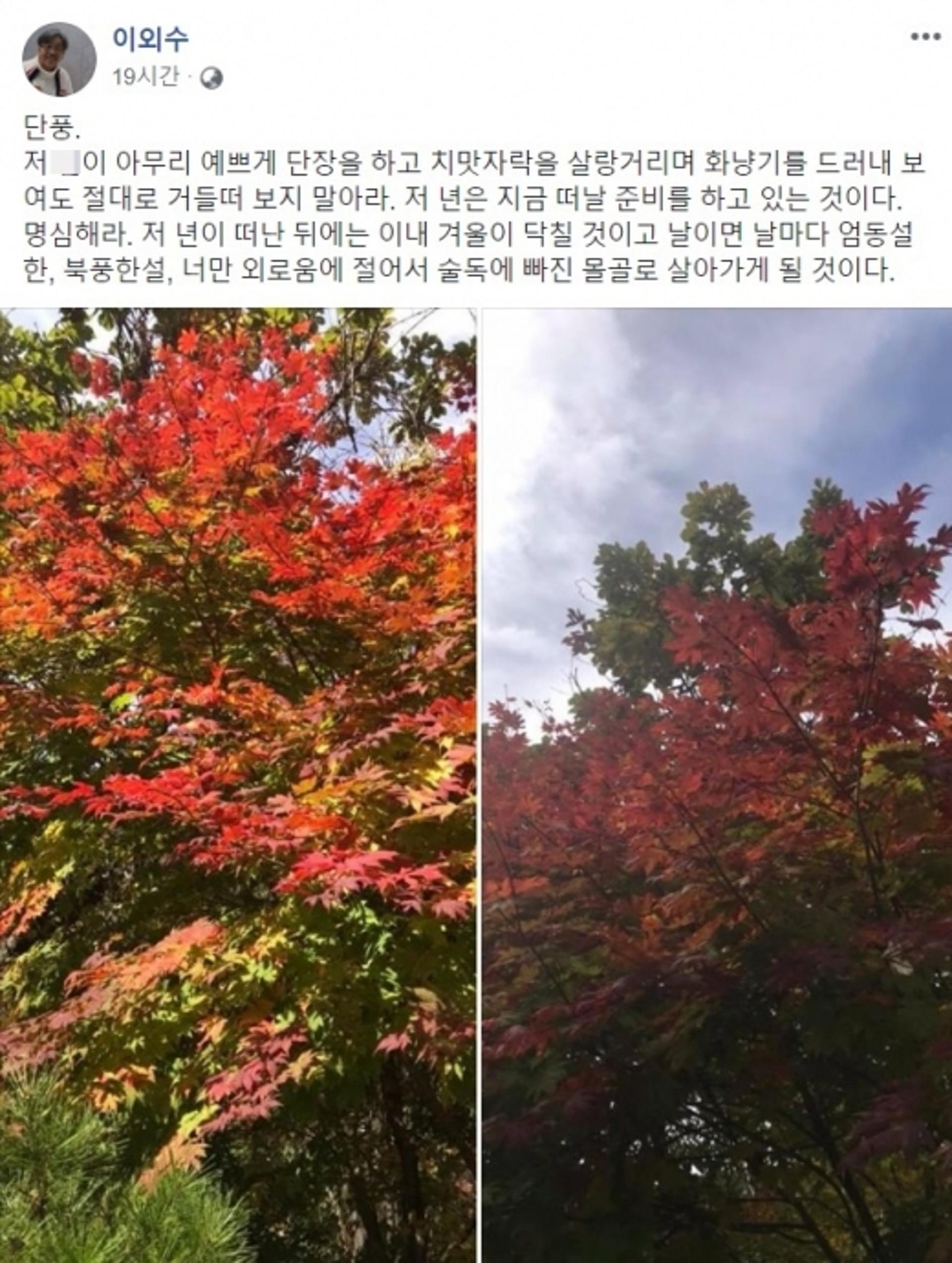 "표현력 부족" 이외수 여성비하 논란→ 해명까지… 무슨 일?