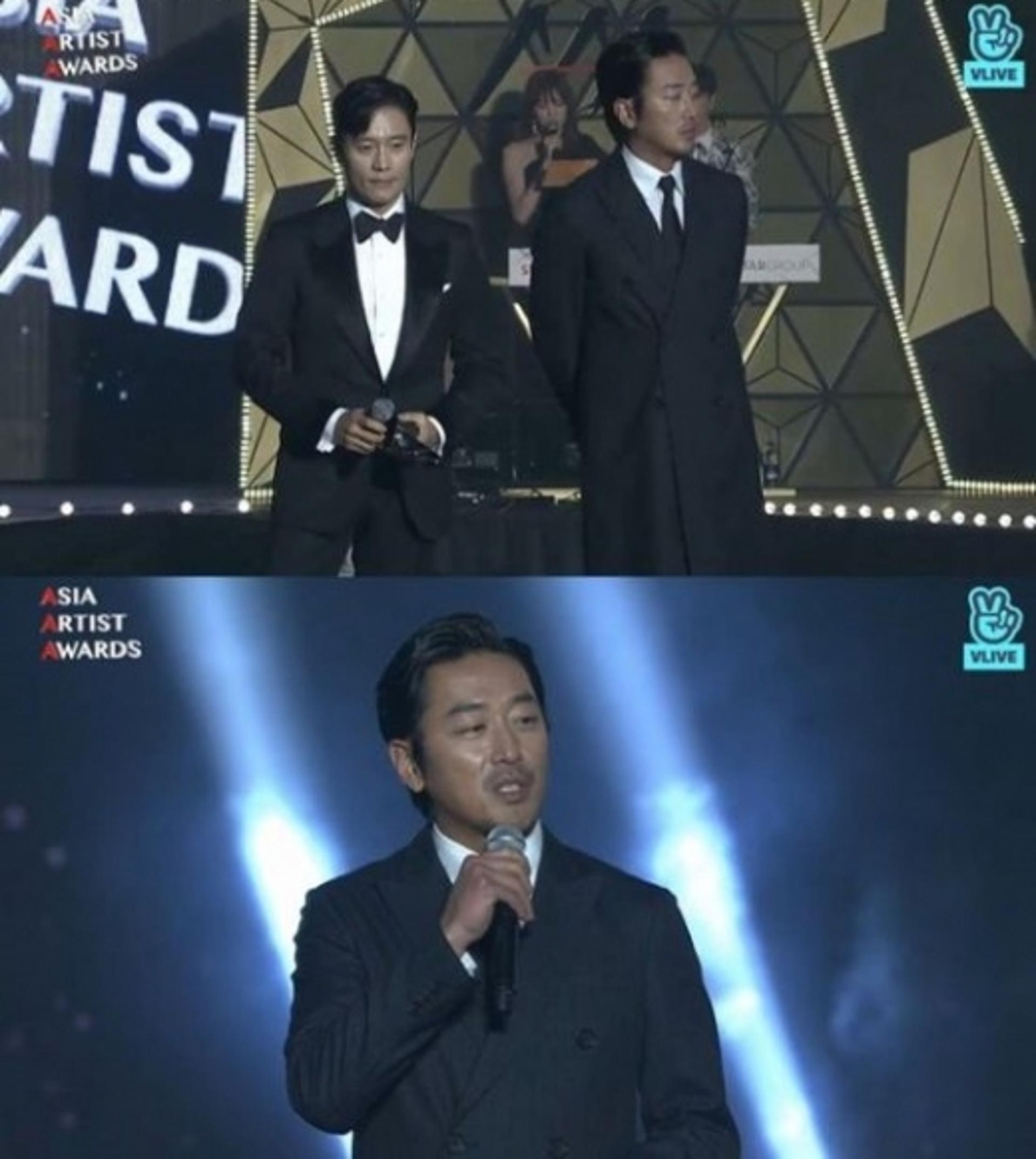 [2018 AAA] 이병헌·하정우 "페뷸러스한 드라마 팬분들 감사"