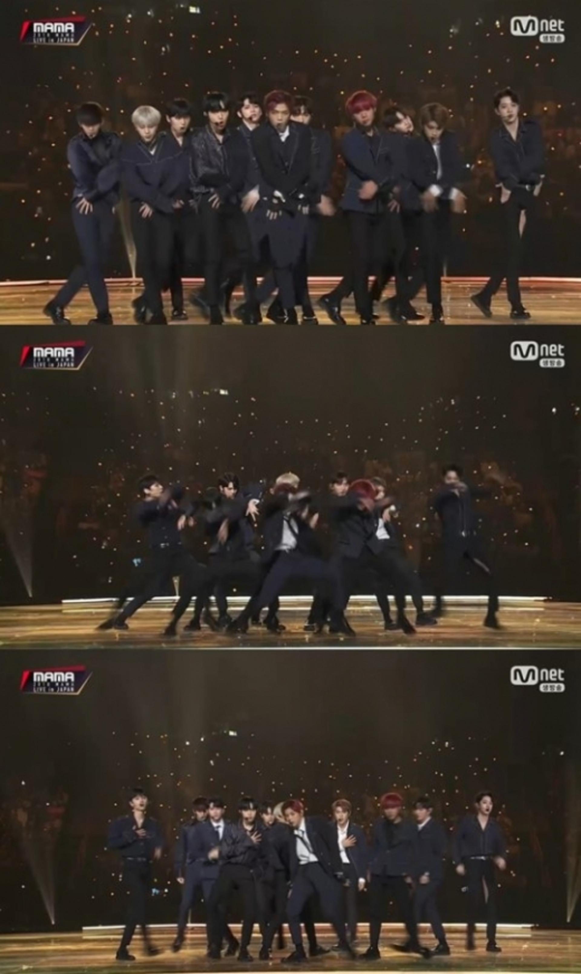 '2018 MAMA' 워너원, 라이관린 바지 찢어져 '아찔'