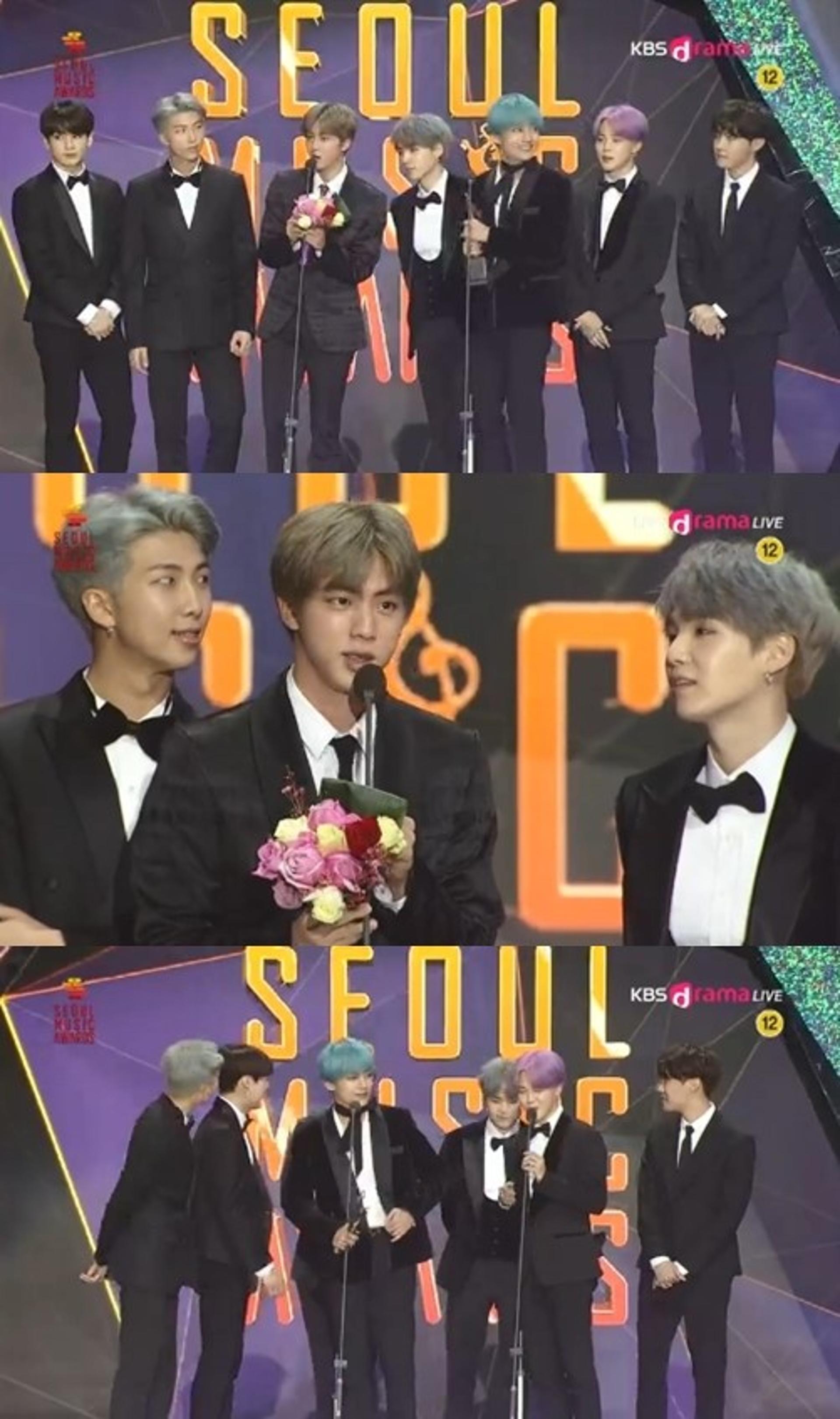 [2019 서울가요대상] 방탄소년단 깜짝공개 "앨범 준비중, 아미 좀만 기다려"