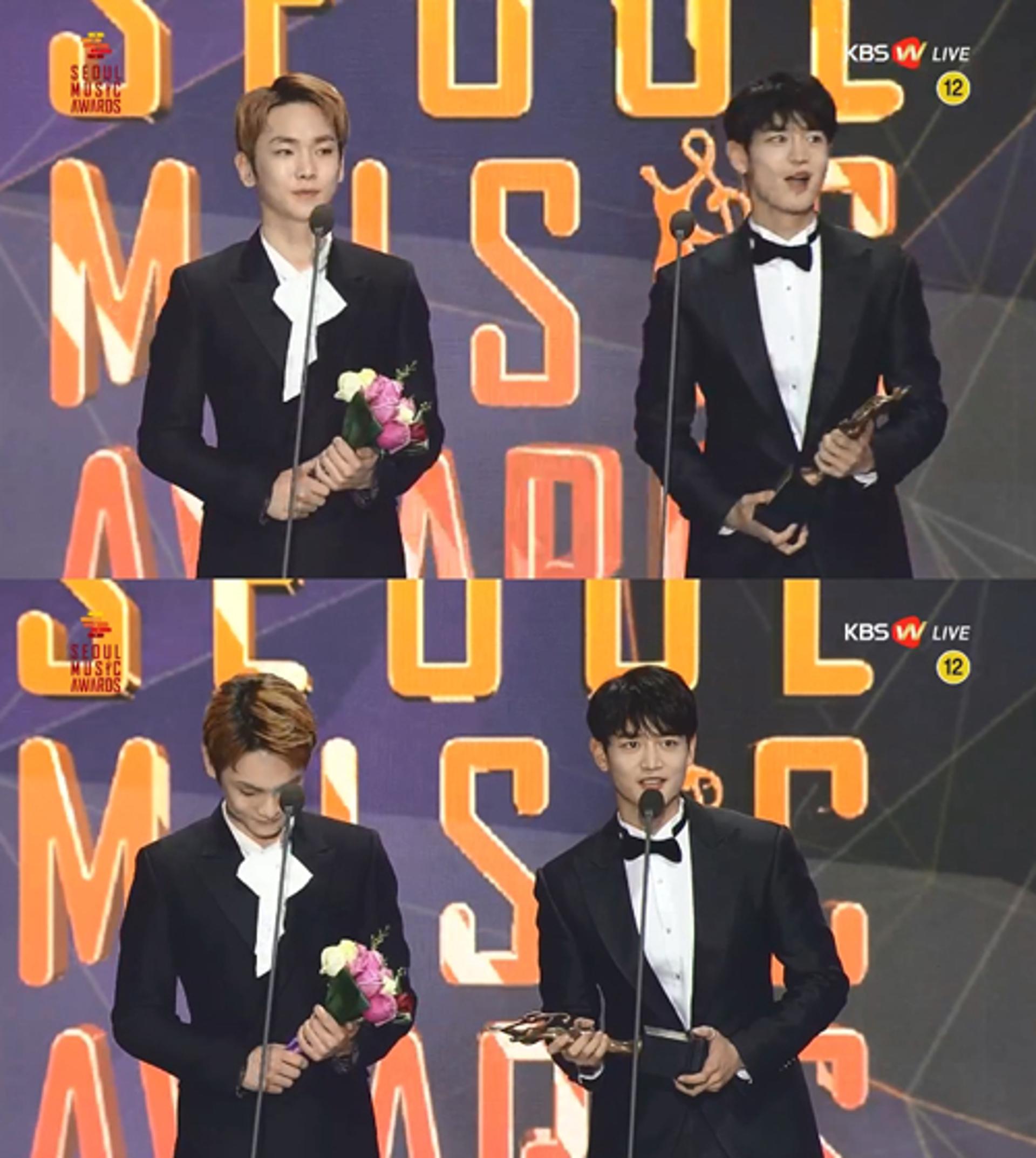 [2019 서울가요대상] 샤이니, 인기상 수상… "샤이니월드 여러분 감사"