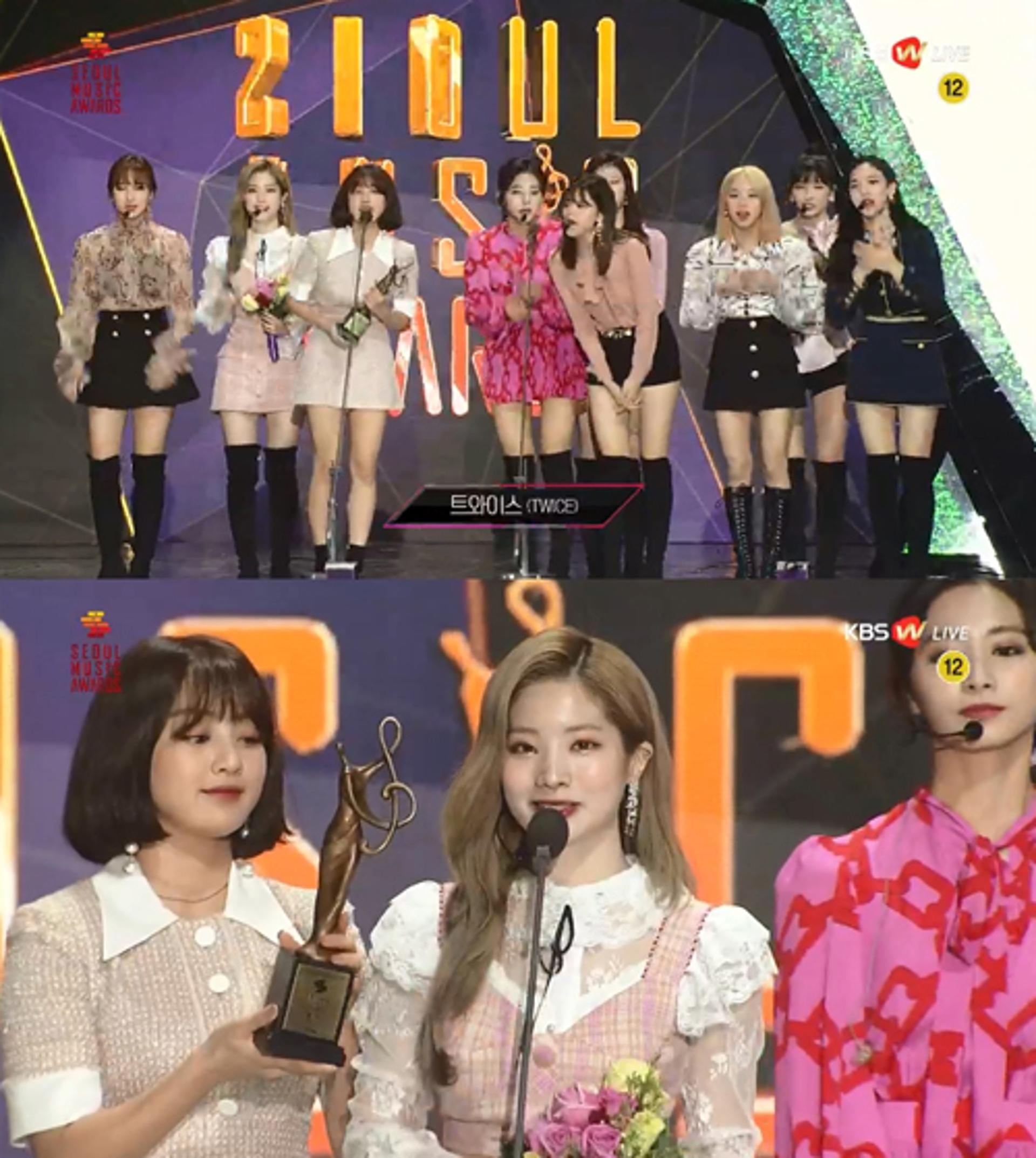 [2019 서울가요대상] 트와이스, 본상 수상… "원스는 우리의 사랑"
