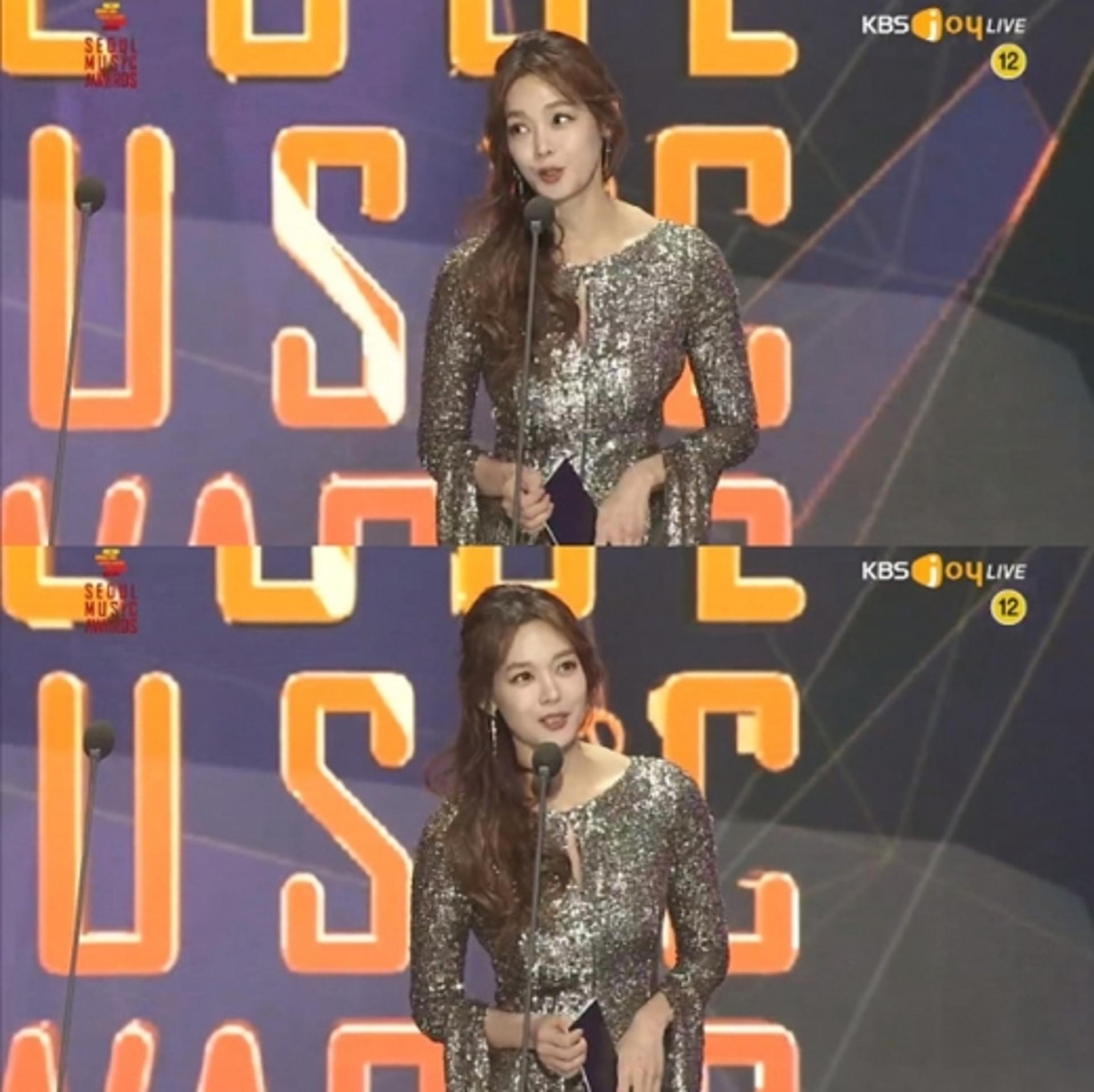 [2019 서울가요대상] 안현모, 눈부신 금빛 드레스 어땠길래? "라이머 반할 만"