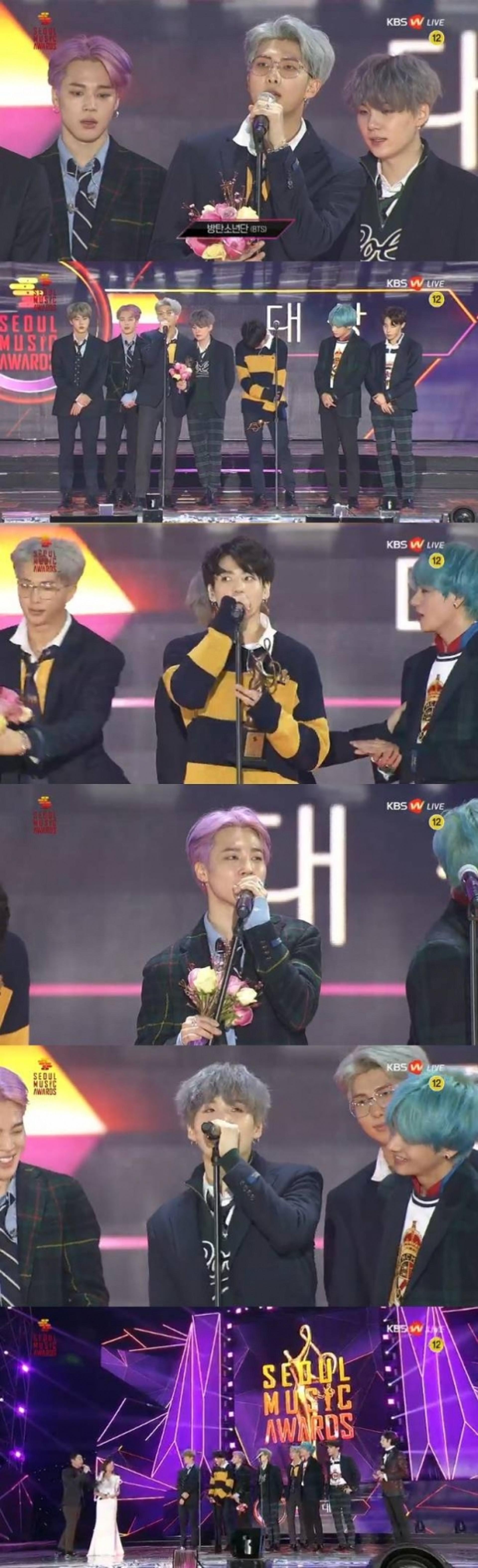 2019 서울가요대상, 방탄소년단 이변은 없었다… 대상 포함 '3관왕'(종합)