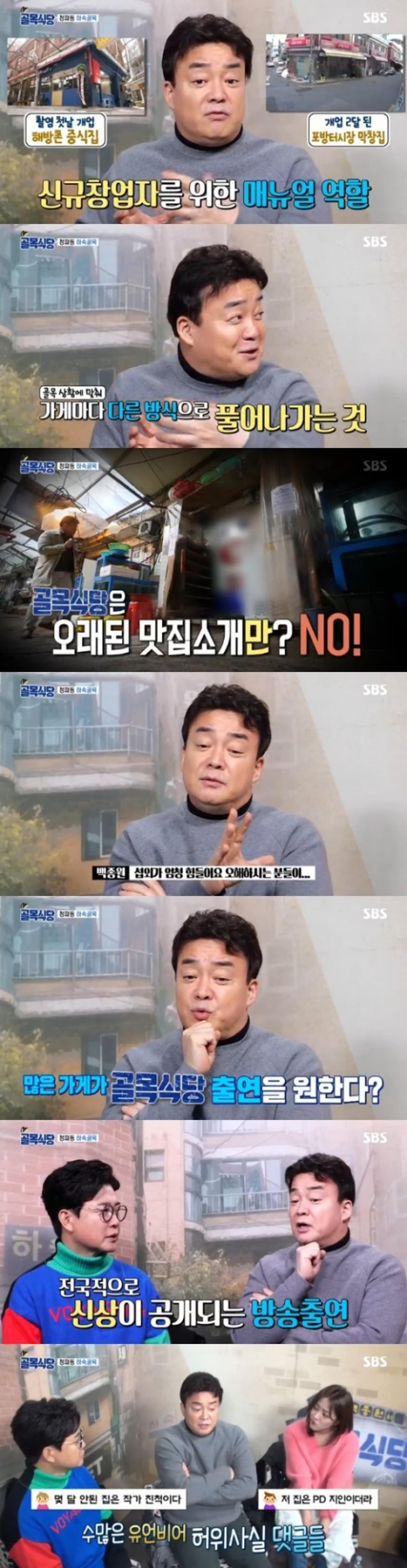 '골목식당' 백종원 해명, 제작진과 유착관계?