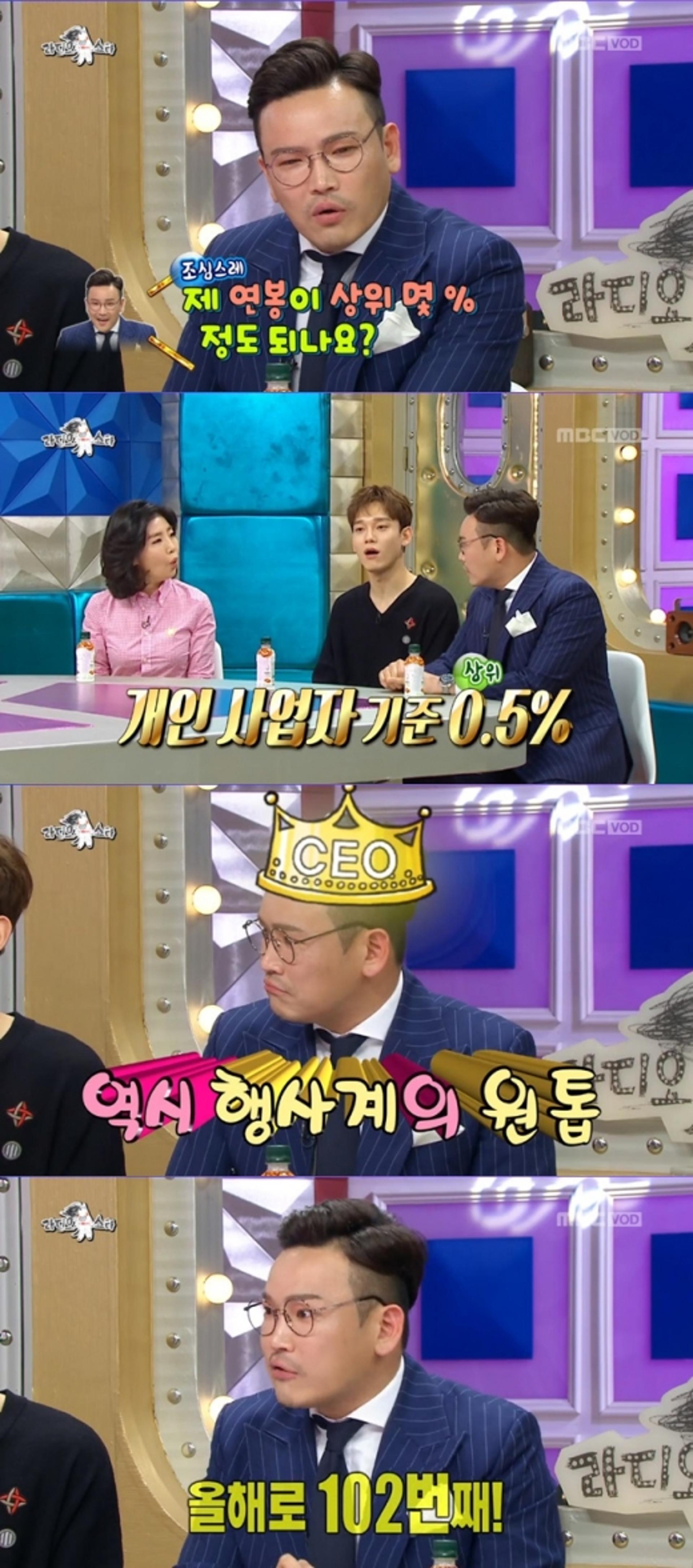 mc딩동, 연봉 상위 0.5%라고?