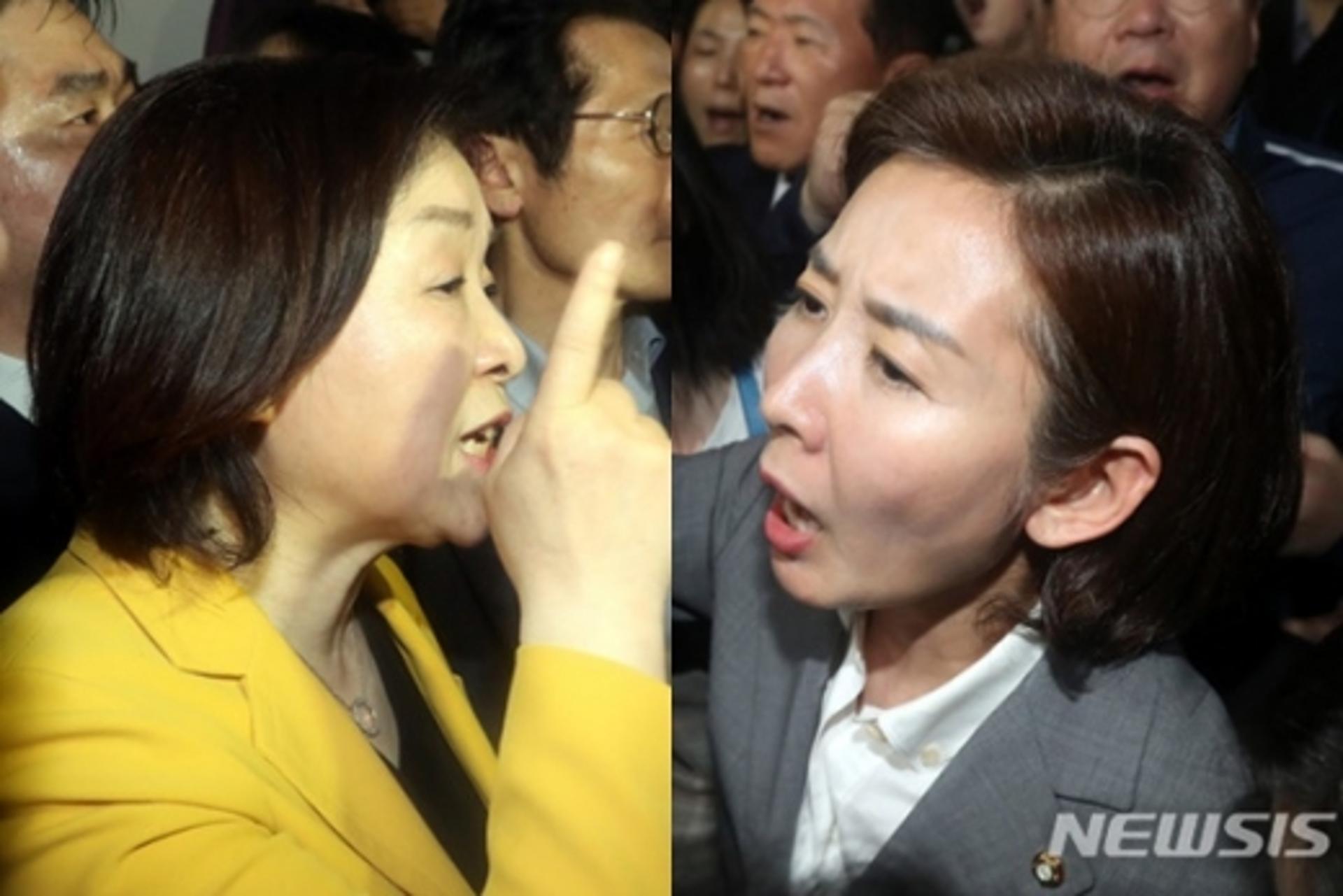 "이리 나와" vs "누가 숨어"… 심상정-나경원 붙었다