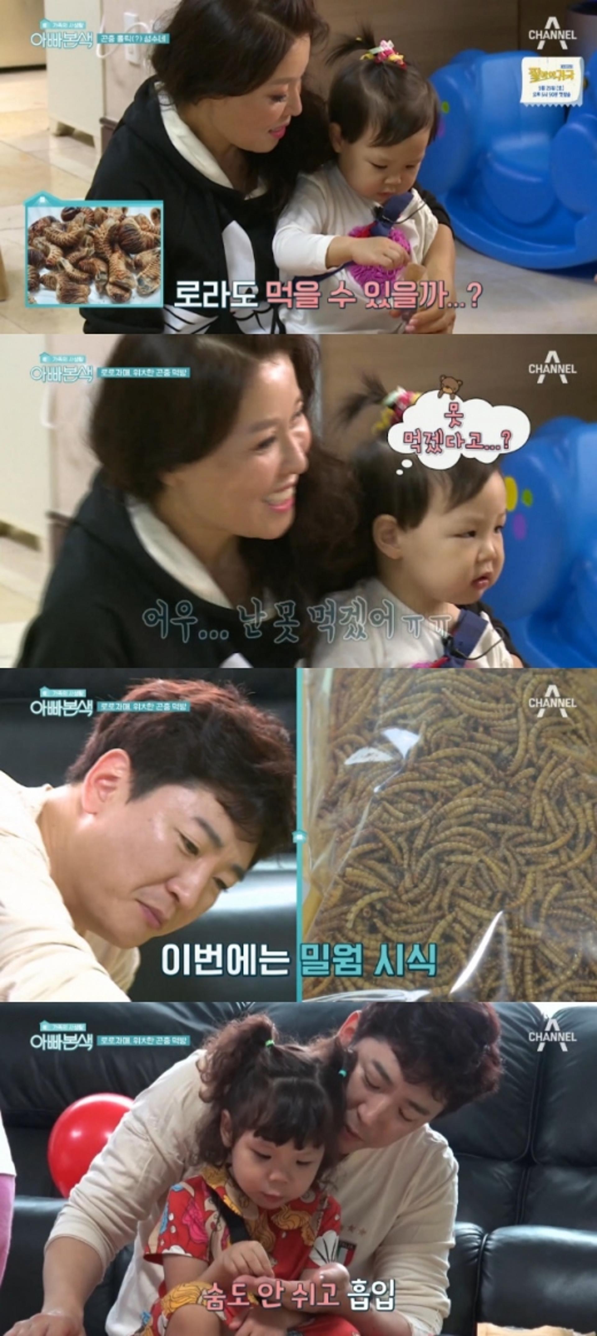 홍지민 딸, 곤충먹방을?
