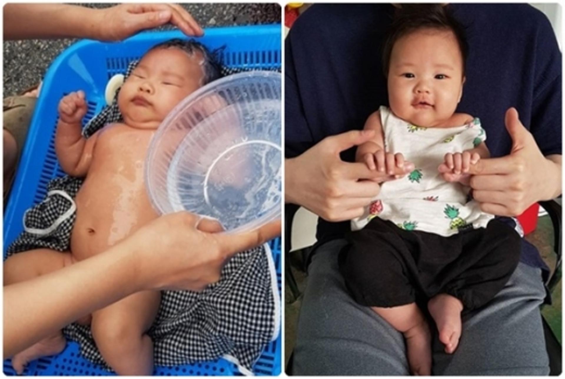 정주리 셋째아들 '목욕' 꿀팁… 욕조 아닌 채반?
