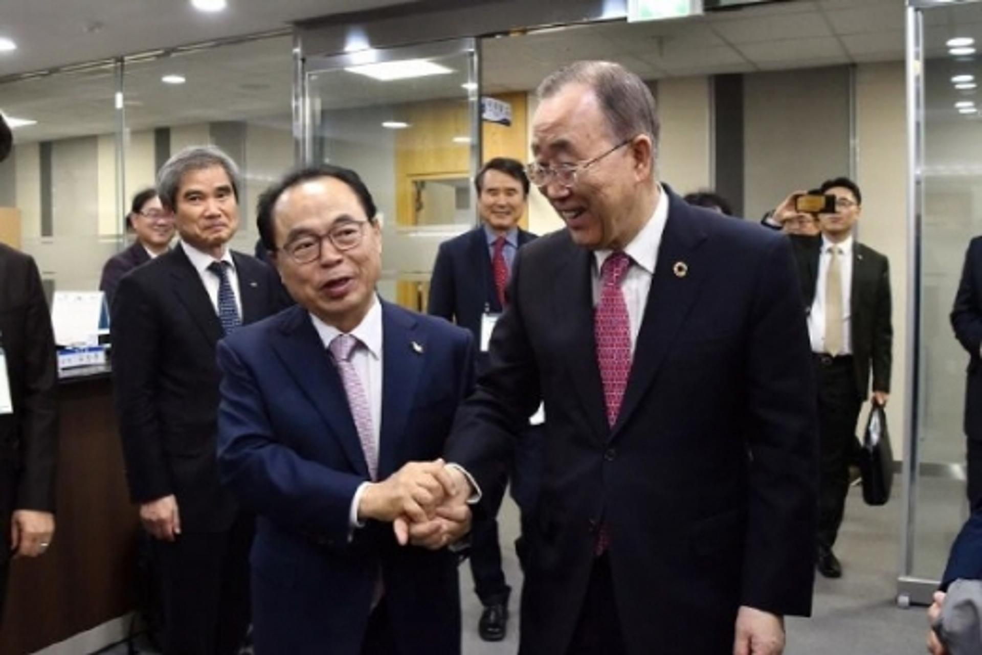 오거돈 부산시장, 반기문 위원장에 부산엑스포 유치 협력 요청