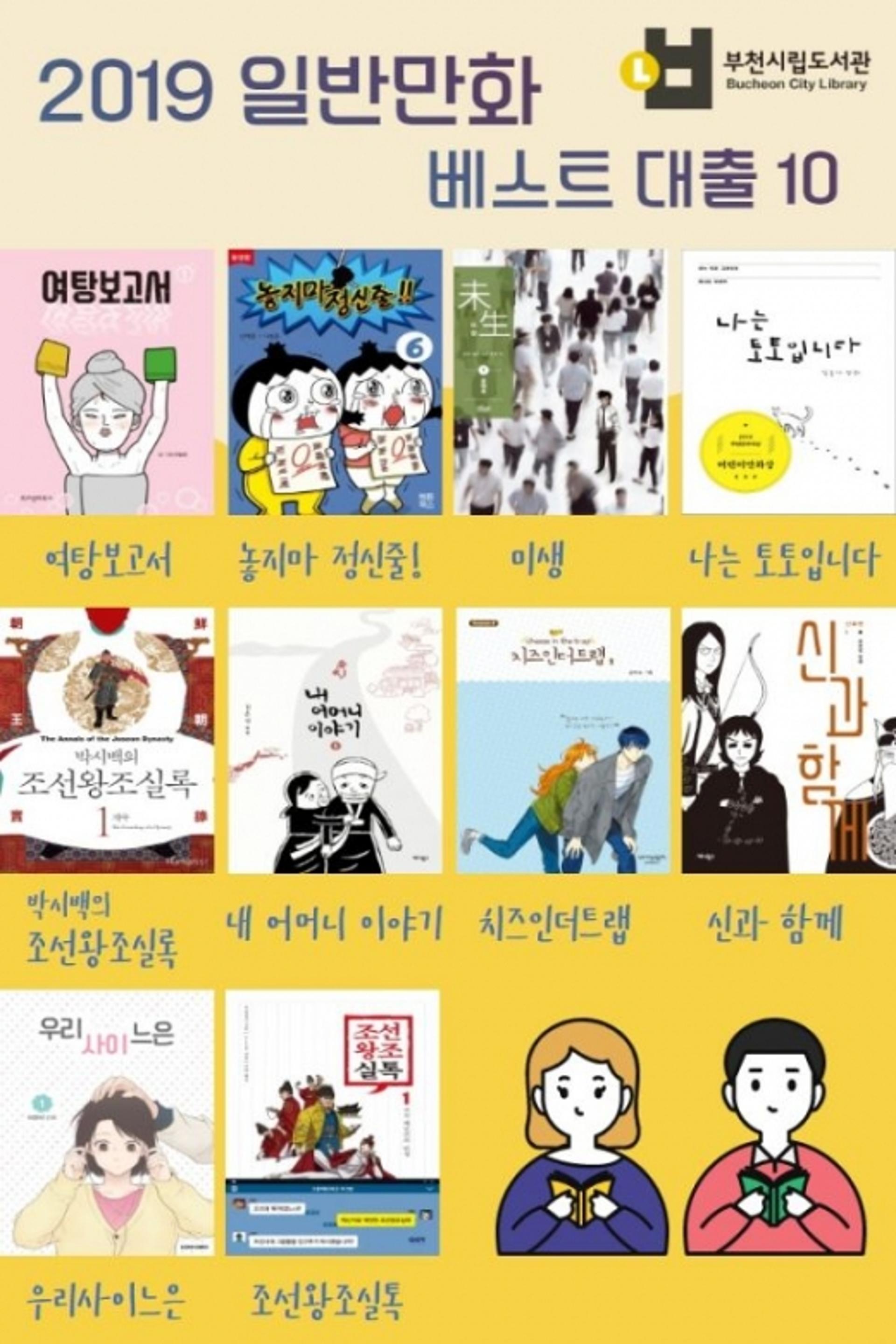 2019년 부천시민에게 가장 사랑받은 만화는?