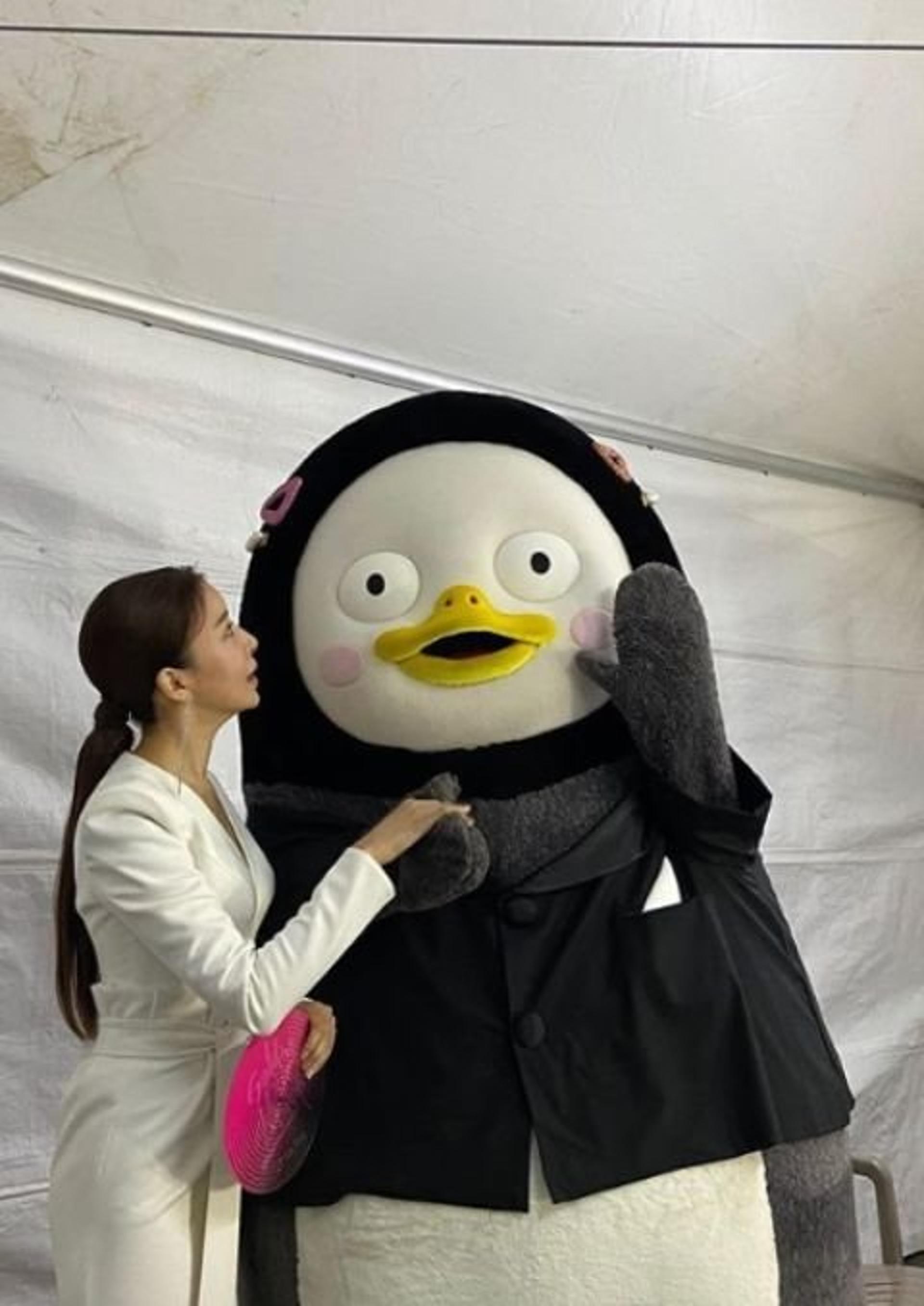 윤세아 펭수, 다정한 투샷 "복 받은 하루"