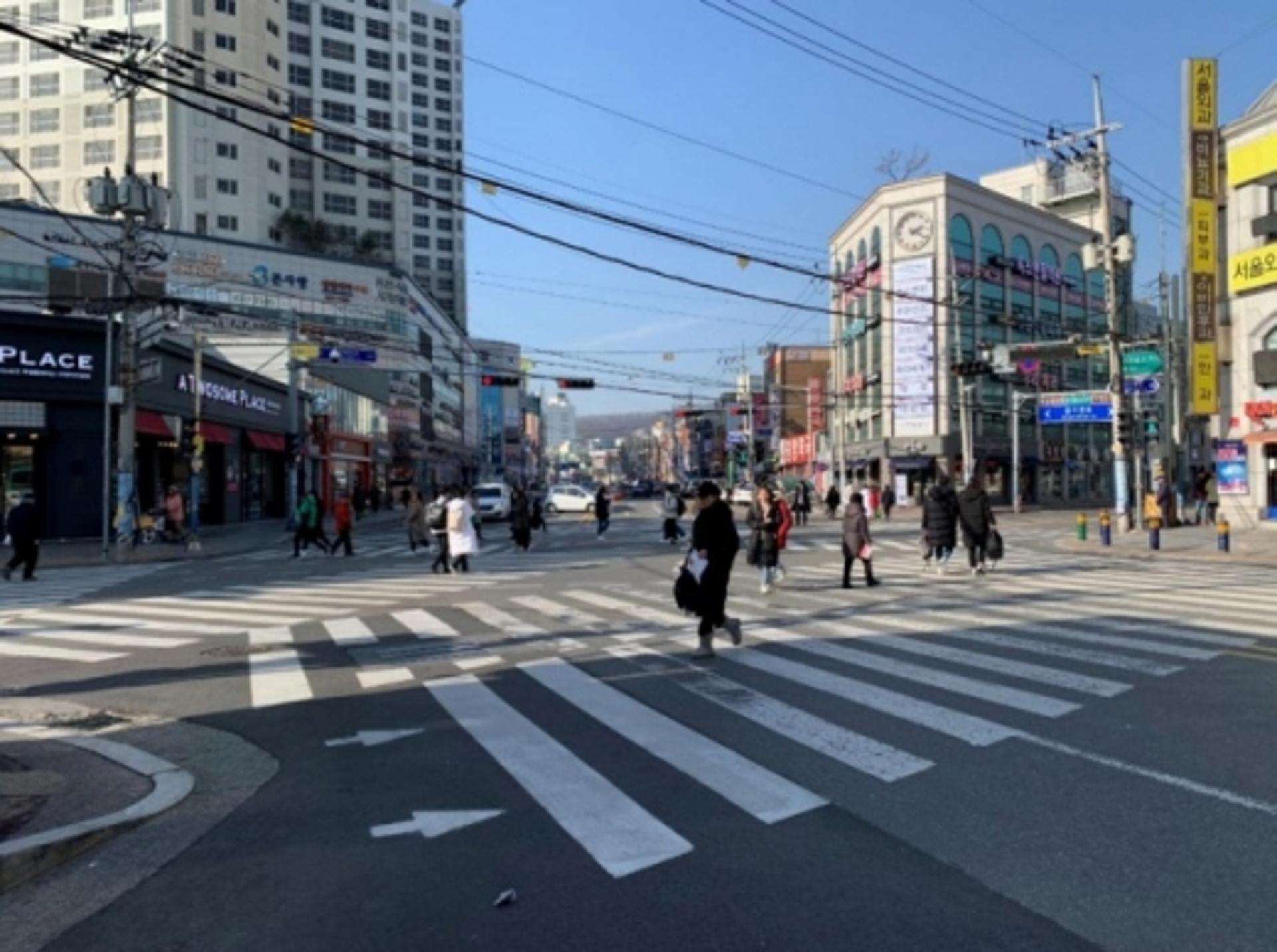 이천시, 대각선횡단보도 전면확대