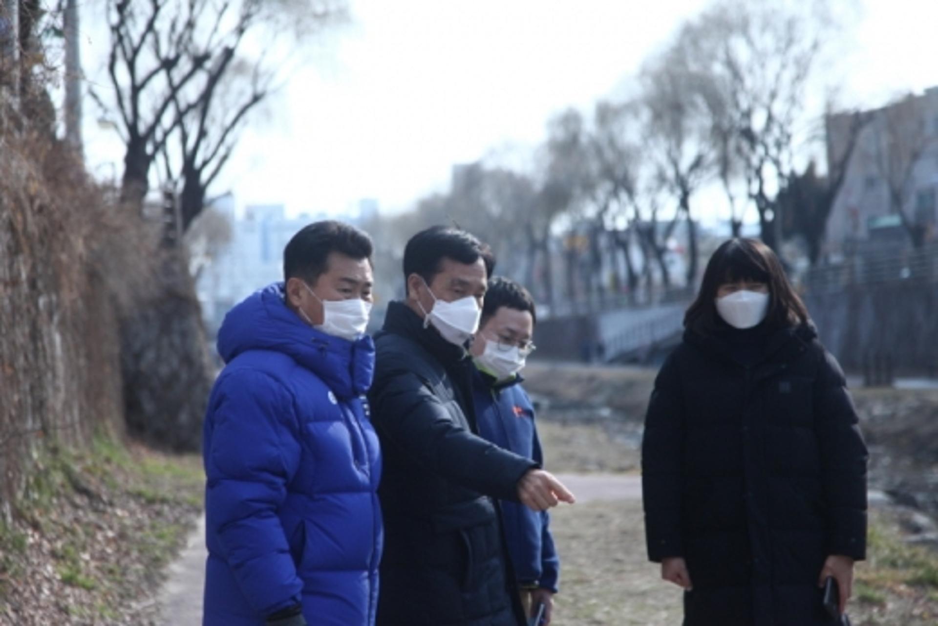 수원 팔달구, 수원천 하천출입 차단시설 등 현장점검