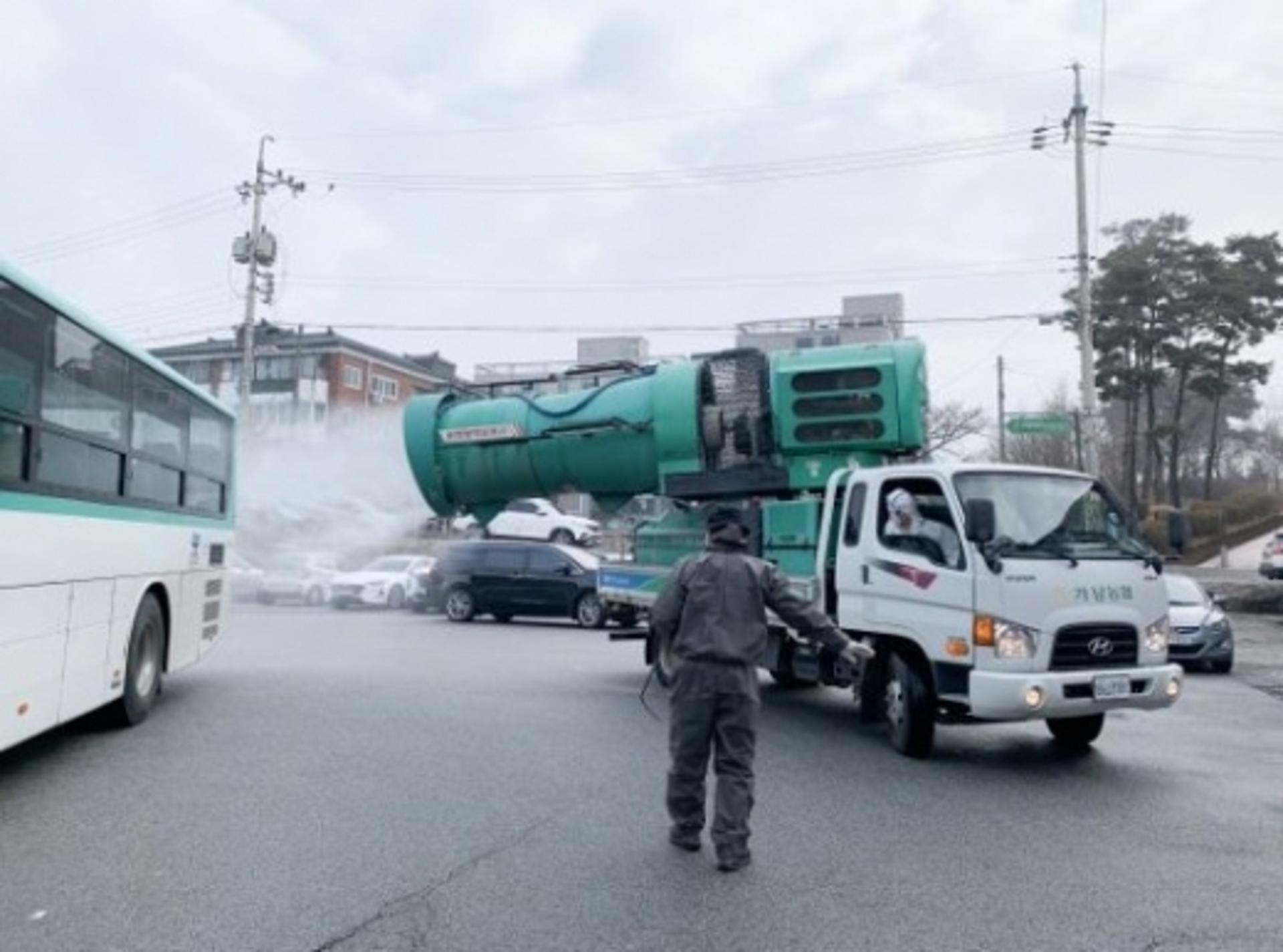 여주시, 우한교민 격리시설 인접지역 방역소독