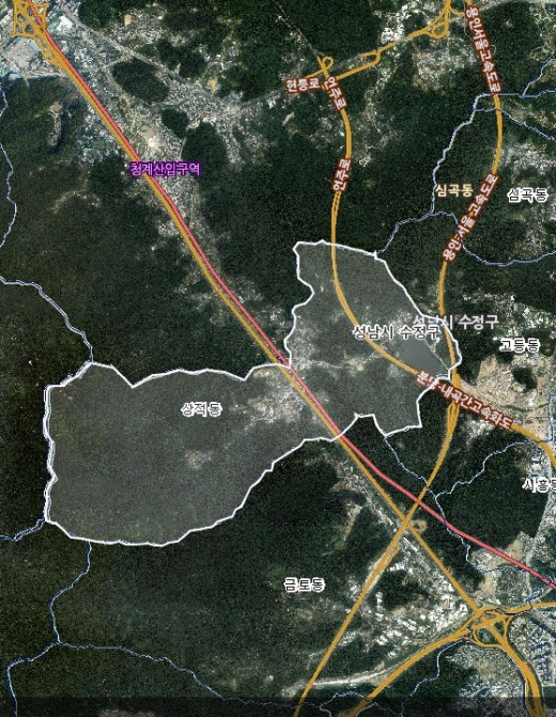 경기도, 성남시 ‘상적동’ 토지거래허가구역 지정