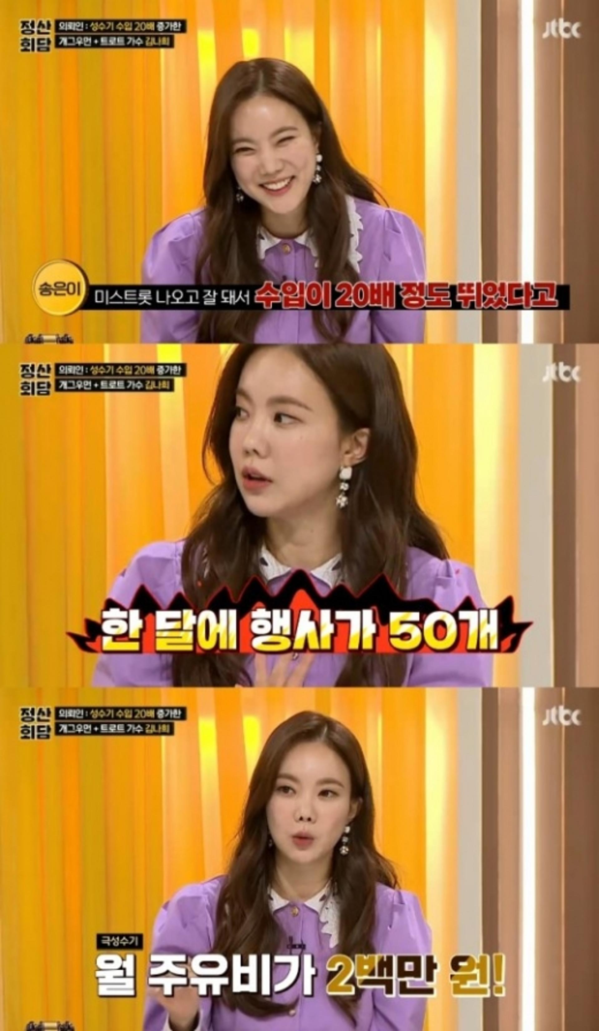 김나희 수입 얼마길래… 20배 뛰었다?