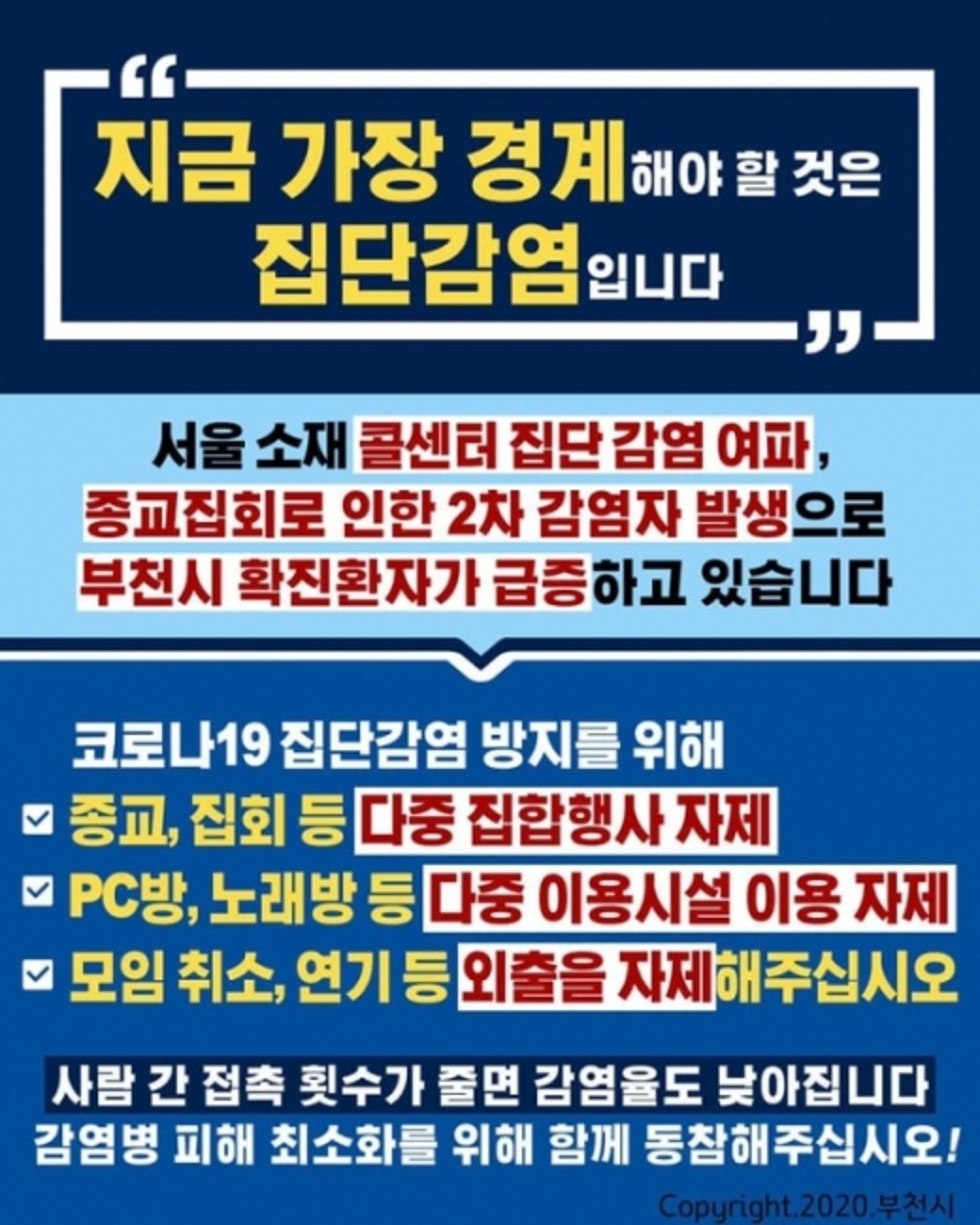 부천시, 22일 코로나19 확진 환자 2명 추가 발생