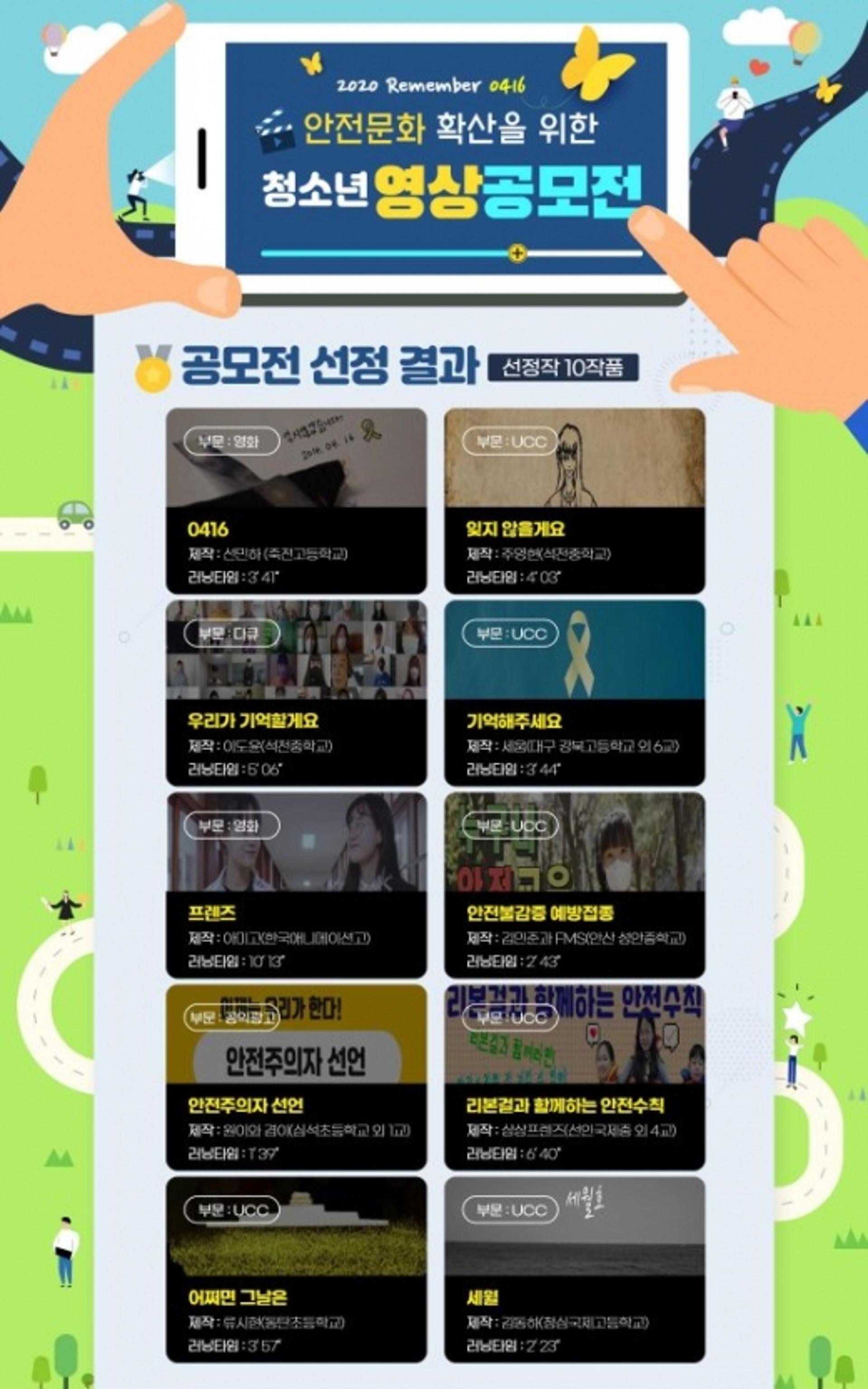청소년이 직접 만든 '세월호 기억영상' 10편 선정