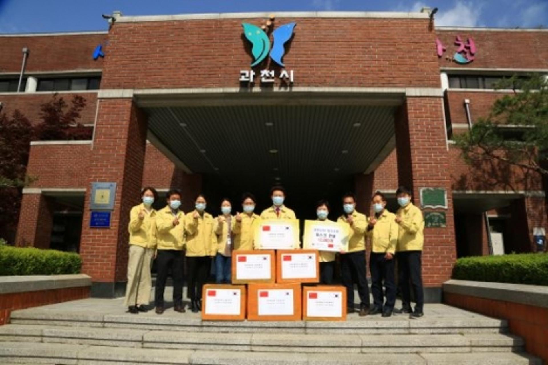 중국 난닝시, 과천시에 마스크 1만5000매 기부