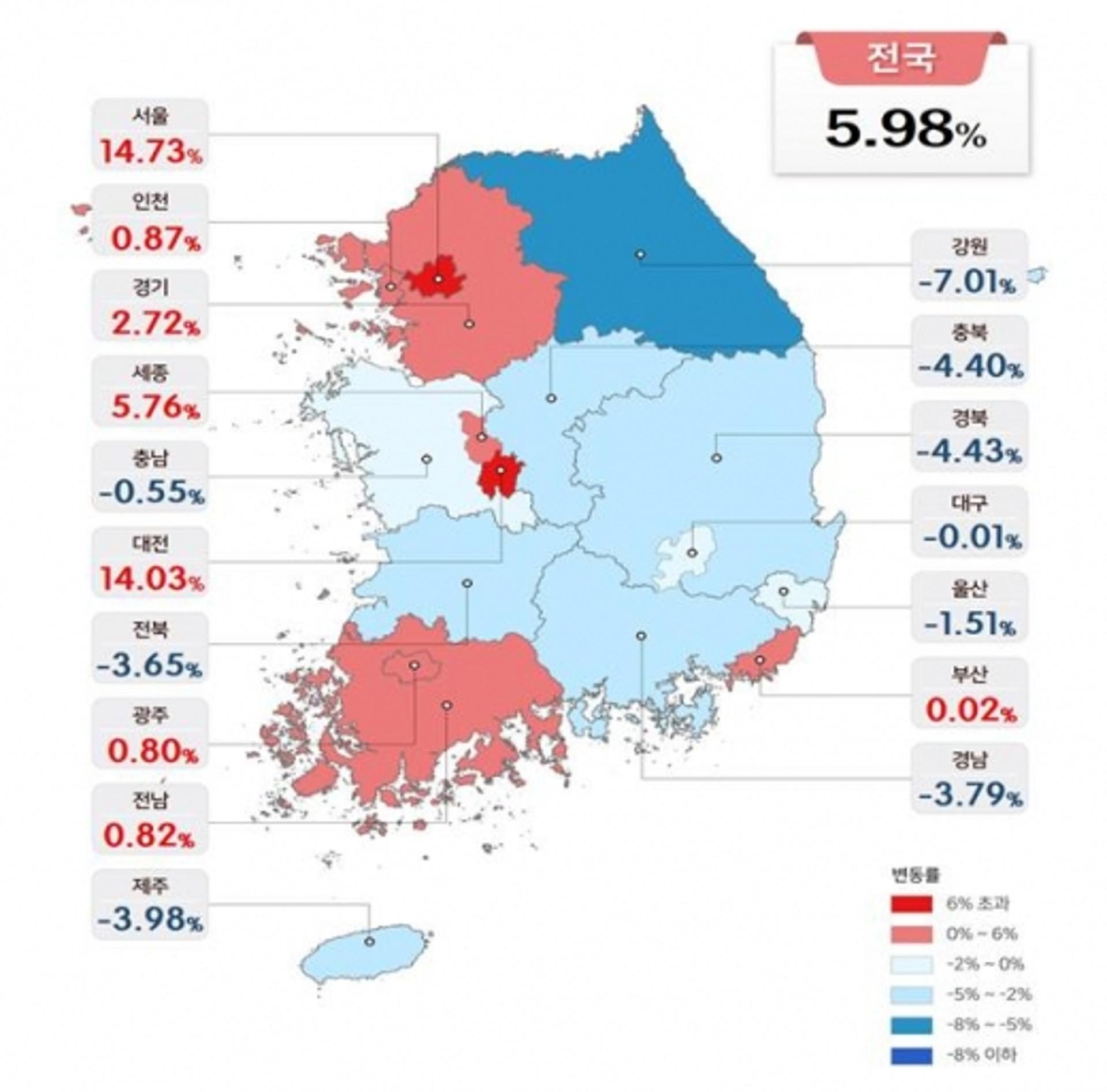 광주·전남,공동주택 공시가격 상승률 0%대로 '뚝'