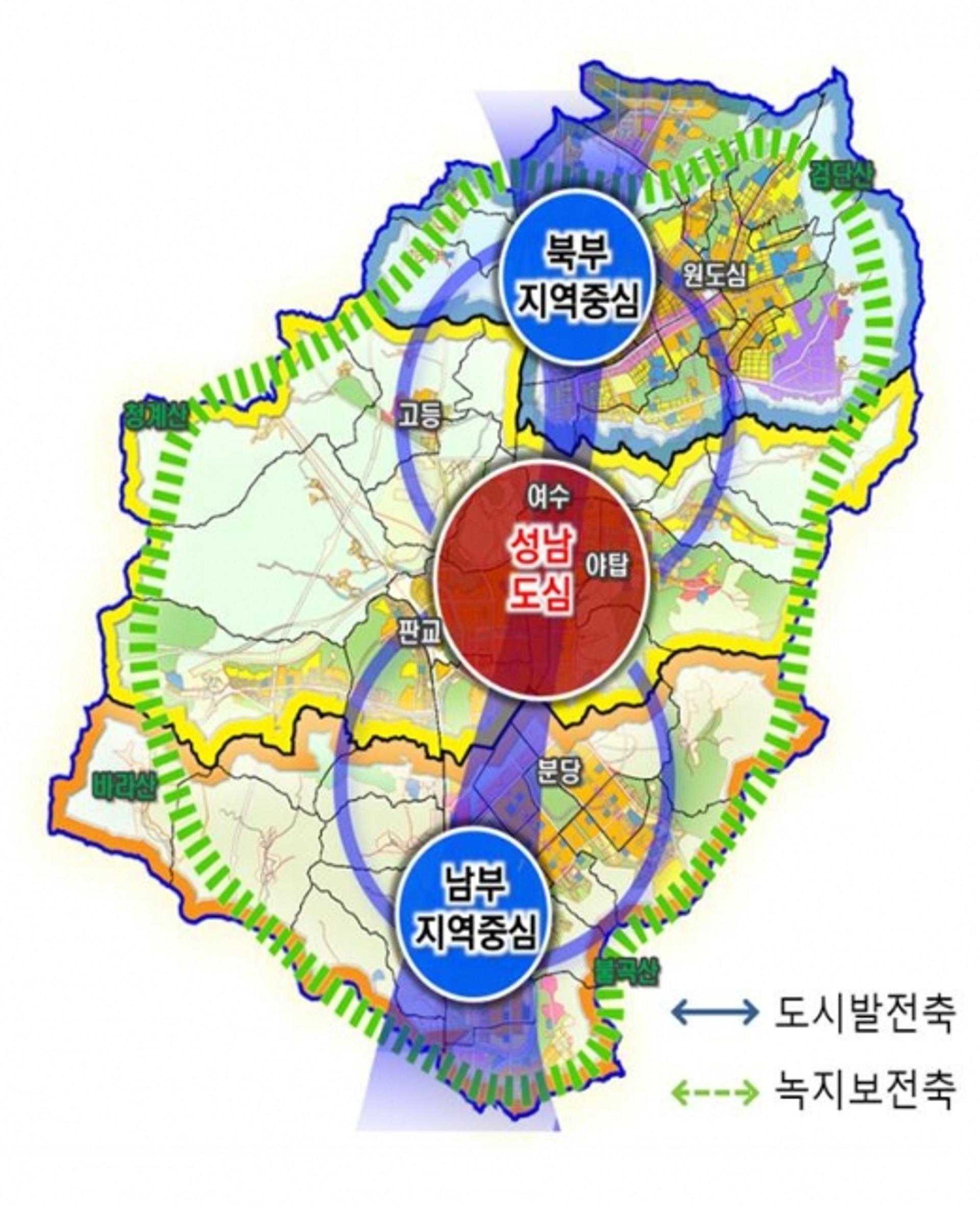 경기도, 2035년 성남 도시기본계획 승인… 인구 108만 2000명 목표