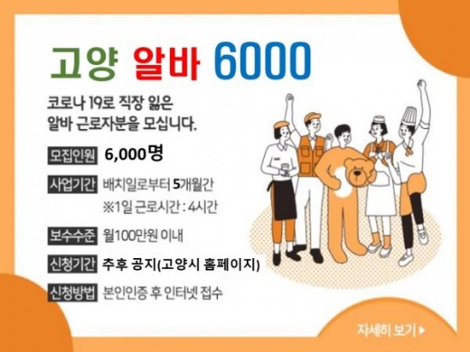 ‘고양 희망알바 6000’, 코로나19 학교 확산 막는다
