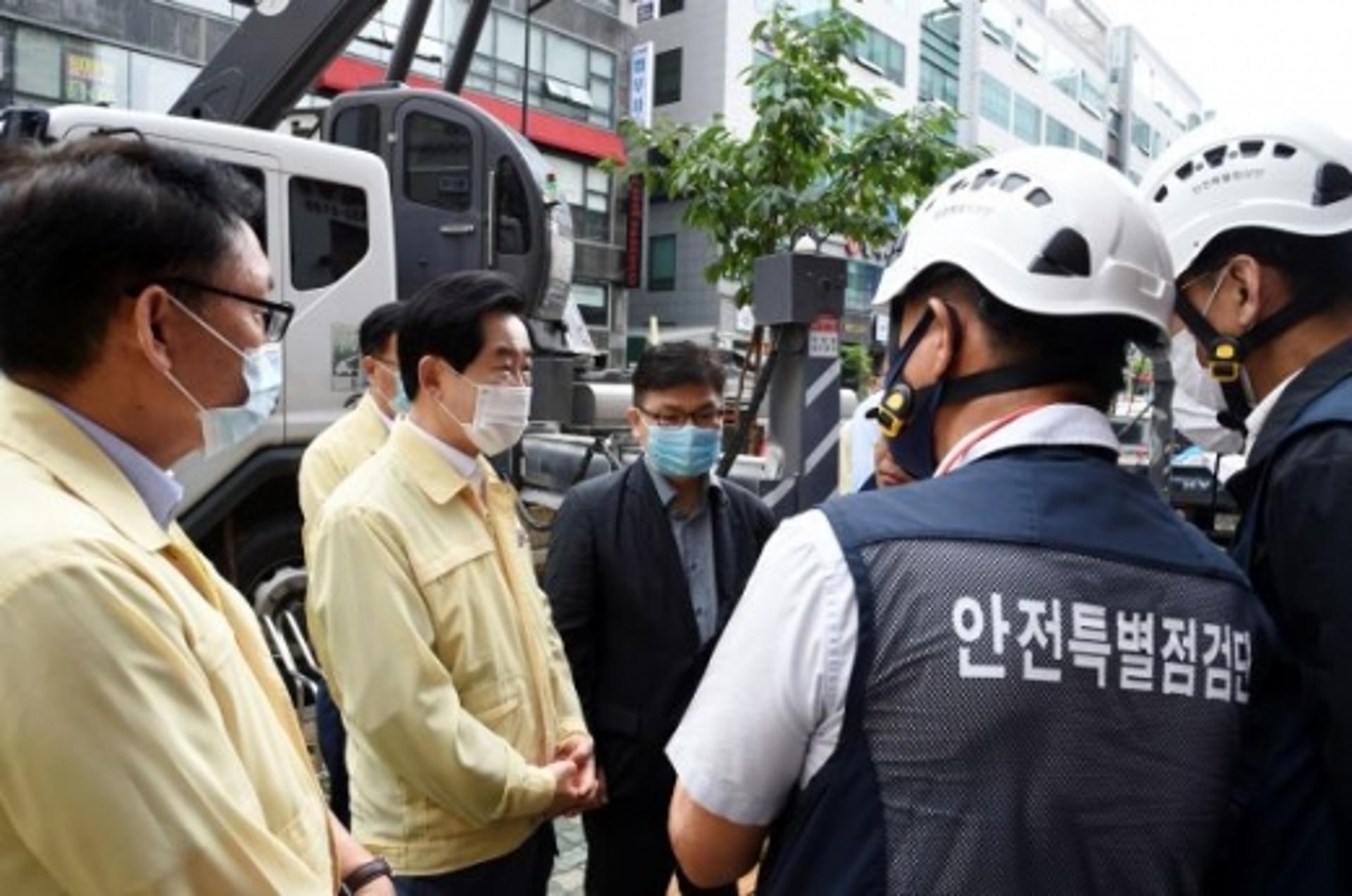 안병용 의정부시장, 민락동 실내수영장 사고 현장 방문